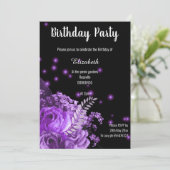 INVITATION JARDIN FLEURI NOIR ET ÉTONNANT ANNIVERSAIRE (Debout devant)