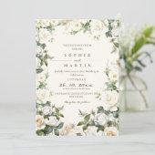 Invitation Jardin fleuri Rose Dusty (Debout devant)