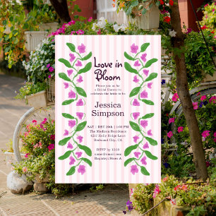Invitation Jardin Fleurissant Rose Floral Baby Shower de Mari