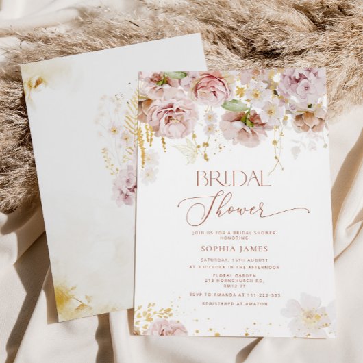 Invitation Jardin fleurs douche nuptiale