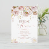 Invitation Jardin fleurs douche nuptiale (Debout devant)