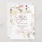 Invitation Jardin Fleurs verdure Boho Fête des mariées Floral (Devant)