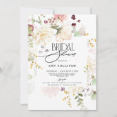 Invitation Jardin Fleurs verdure Boho Fête des mariées Floral (Devant)