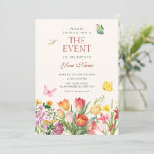 Invitation Jardin floral (Debout devant)