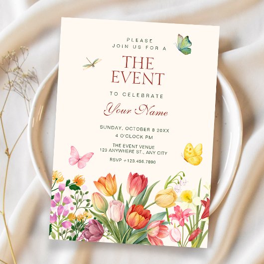 Invitation Jardin floral