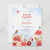 Invitation jardin floral (Devant)