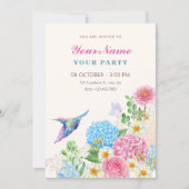 Invitation jardin floral (Devant)