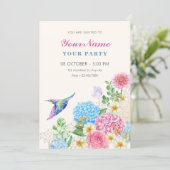 Invitation jardin floral (Debout devant)