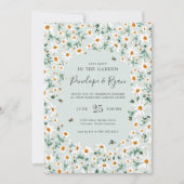 Invitation Jardin Floral Aquarelle | Soirée d'été (Devant)