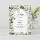 Invitation Jardin floral arch art peinture anniversaire (Debout devant)