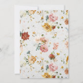 Invitation Jardin Floral Art Calligraphie Style Mariage (Dos)