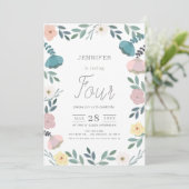 Invitation Jardin Floral Blanc GIrl Anniversaire (Debout devant)