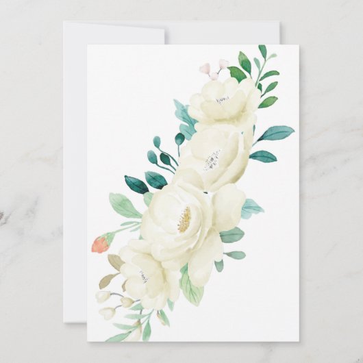 Invitation Jardin Floral Blanc Nuestra Boda Mariage espagnol (Dos)