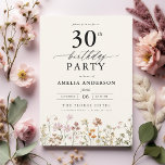 Invitation Jardin Floral Calligraphie 30e anniversaire<br><div class="desc">Célébrez dans le style avec une calligraphie fleurie jardin 30e anniversaire invitation, parfait pour un évènement marquant. Avec ses motifs floraux vibrants et son élégante calligraphie, cette invitation donne un ton fantaisiste mais sophistiqué à votre célébration. Le thème du jardin luxuriant mêle beauté naturelle et typographie gracieuse, créant un look...</div>