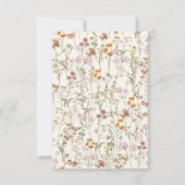 Invitation Jardin Floral Calligraphie 70e anniversaire (Dos)