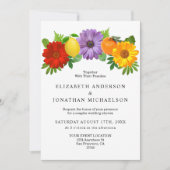 Invitation Jardin Floral Citrus Mariage Couples Douche (Devant)