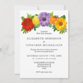 Invitation Jardin Floral Citrus Soirée de Mariage (Devant)