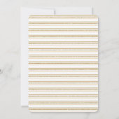 Invitation Jardin floral crème et or Baptême (Dos)