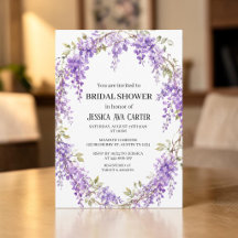 Jardin Floral de Glycine Violet pour la Mariée 