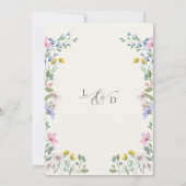 Invitation Jardin Floral de Mariage de Conte de Fées (Dos)