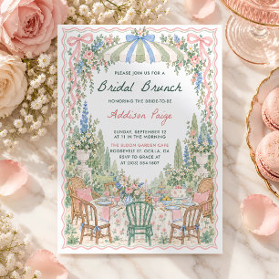 Invitation Jardin Floral Déjeuner de Mariage Shower Party