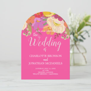 Invitation Jardin floral d'été coloré Mariage
