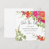 Invitation Jardin Floral d'été Mariage Fleur sauvage (Devant / Derrière)