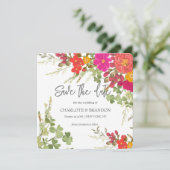 Invitation Jardin Floral d'été Mariage Fleur sauvage (Debout devant)