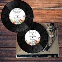 Jardin Floral Disque Vinyle Musique Mariage Vintag