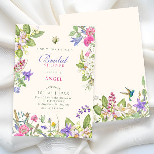 Invitation Jardin floral esthétique pour une baby shower de m