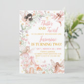 Invitation Jardin Floral Fairy Magique Anniversaire (Debout devant)