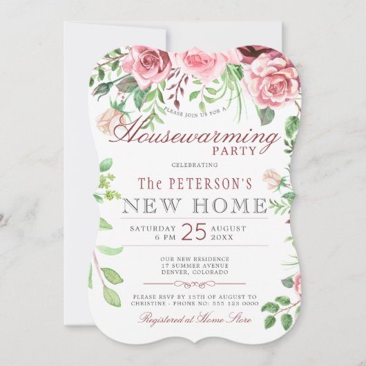 Invitation Jardin Floral Fête d'été de l'échauffement (Devant)