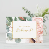 Invitation Jardin floral | Fiche de proposition de Bridesmaid (Debout devant)