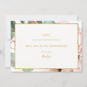 Invitation Jardin floral | Fiche de proposition de Bridesmaid (Dos)