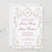 Invitation Jardin Floral Français (Dos)