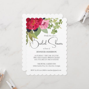 Invitation Jardin Floral lumineux et coloré Fête des mariées