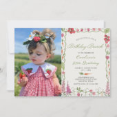 Invitation Jardin floral Marché fermier Anniversaire Brunch (Devant)