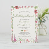 Invitation Jardin floral Marché fermier Anniversaire Brunch (Debout devant)