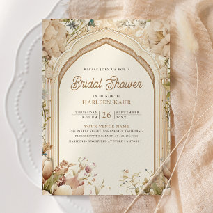 Invitation Jardin Floral Paons Palais Indien Enterrement de V