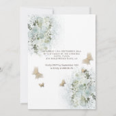 Invitation Jardin floral papillon premier anniversaire (Dos)