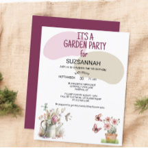 Jardin Floral Papillons Libellules Aquarelle 