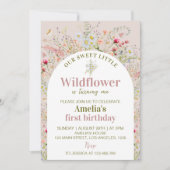 Invitation Jardin Floral Petit Fleur sauvage Anniversaire (Devant)