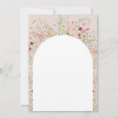 Invitation Jardin Floral Petit Fleur sauvage Anniversaire (Dos)