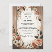 Invitation Jardin Floral Ressort Boho Boho Rustique Mariage (Devant)