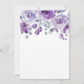 Invitation Jardin Floral Rose Violet de printemps Anniversair (Dos)