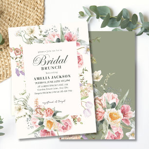 Invitation Jardin floral sauge vert sauge shower de mariage d