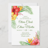 Invitation Jardin floral tropical (Devant)