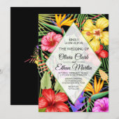 Invitation Jardin floral tropical géométrique (Devant / Derrière)