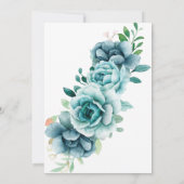 Invitation Jardin Floral Vert Vingt-vingtième anniversaire (Dos)