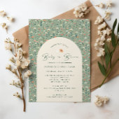 Invitation Jardin floral Whimsical bébé dans douche fleurie